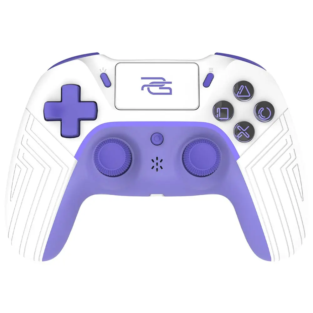 Proove - bezdrátový ovladač Skadi (WGSK00022016) - ergonomický, USB-C, AUX, touchpad, PS4, PC, Android, 600 mAh - bílá/fialová