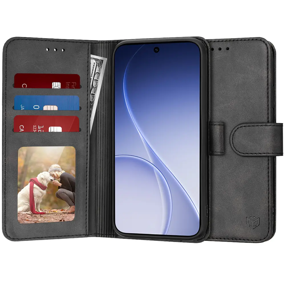 Techsuit - knížkové pouzdro - Oppo Reno15 F / Reno15 FS 5G - černá