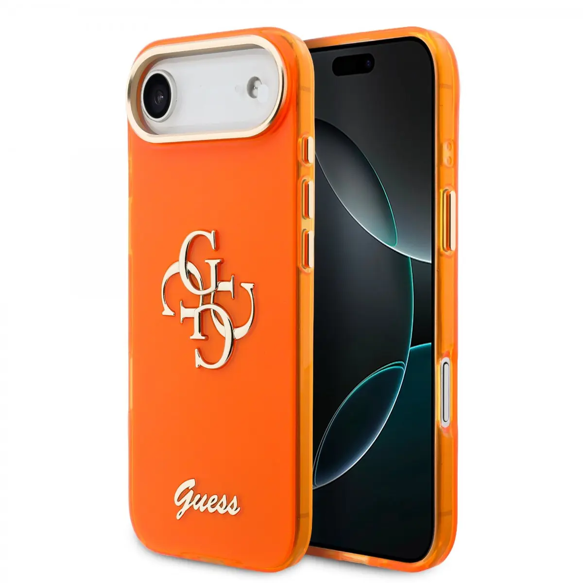 Zadní kryt Guess IML 4G Script Metal Logo pro iPhone Air Orange