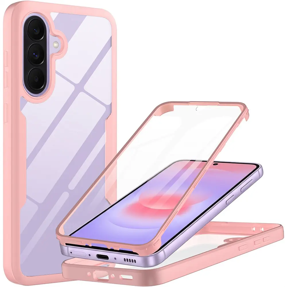 Techsuit ColorVerse 360 Series + ochranná fólie pro Samsung Galaxy A37 5G - růžová