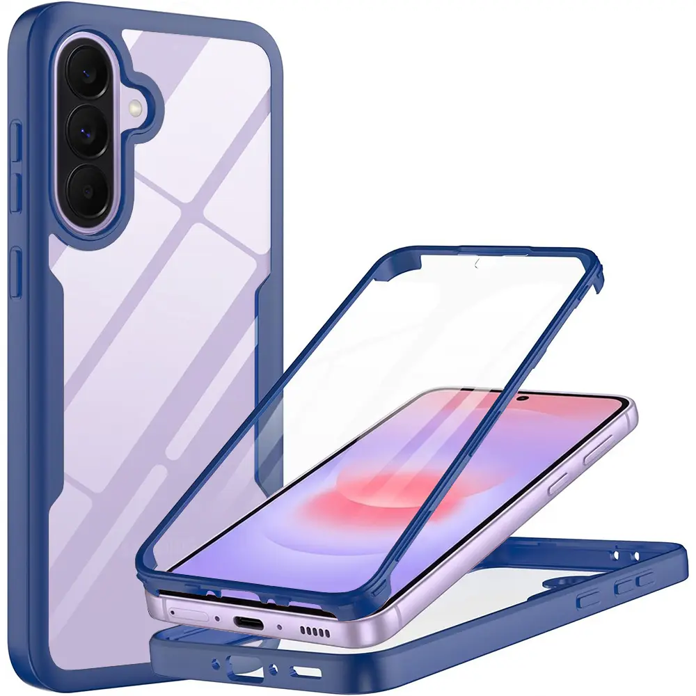 Techsuit - pouzdro ColorVerse 360 Series s ochrannou fólií - Samsung Galaxy A37 5G - modrá