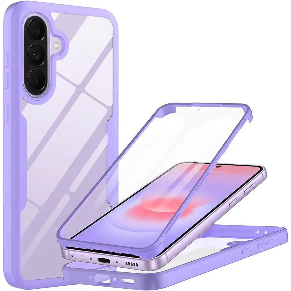 Techsuit - pouzdro ColorVerse 360 Series + ochranná fólie - Samsung Galaxy A37 5G - fialová