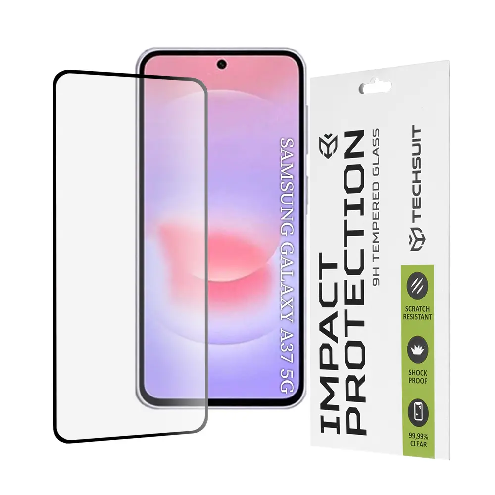 Techsuit - 111D celoplošné / celolepící sklo - Samsung Galaxy A37 5G - černé