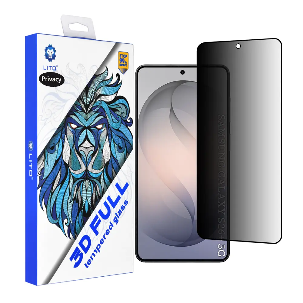 Lito privátní 3D ochranné sklo na celý displej pro Samsung Galaxy S26 Plus