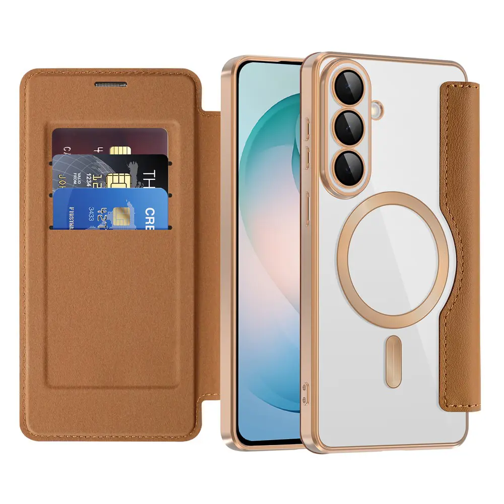 Techsuit SmartMag knížkové pouzdro pro Samsung Galaxy S26 Plushnědá