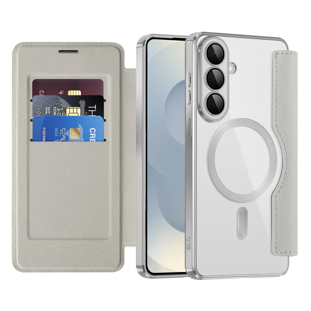 Techsuit - knížkové pouzdro SmartMag - Samsung Galaxy S26 Plus - šedé