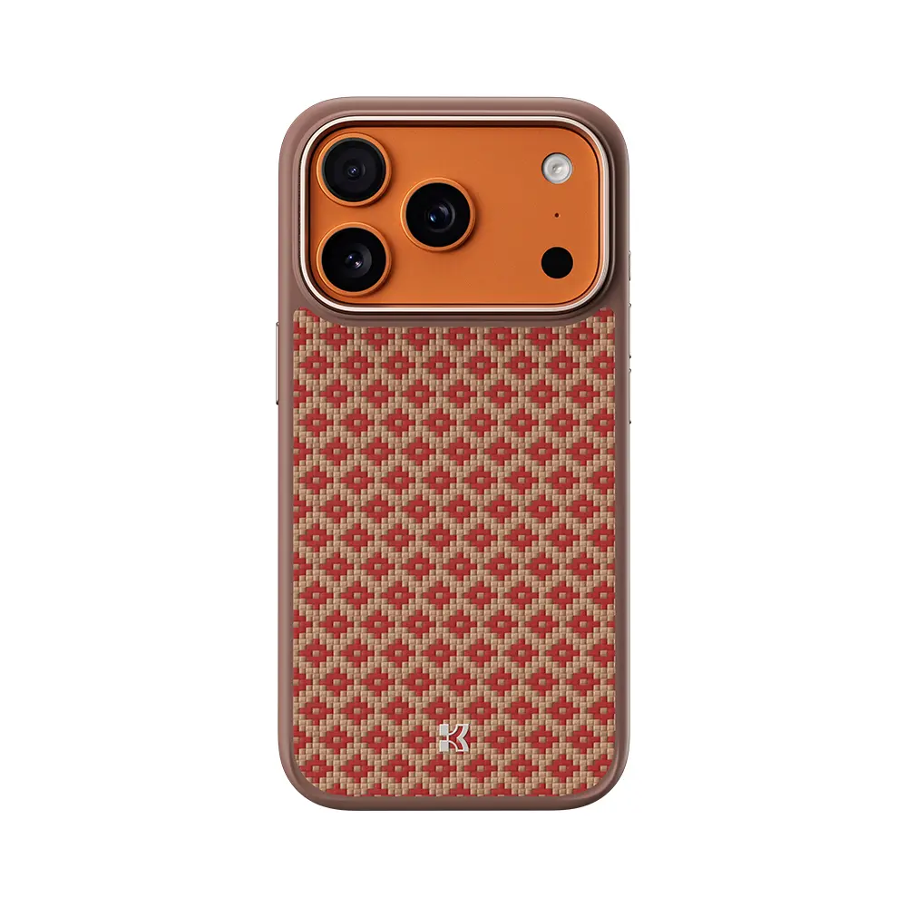 Kryt Benks Magnetic Armor Pro Armor Grid Kevlar Metal Frame 600D (YB70) pro iPhone 17 Pro Max oranžový