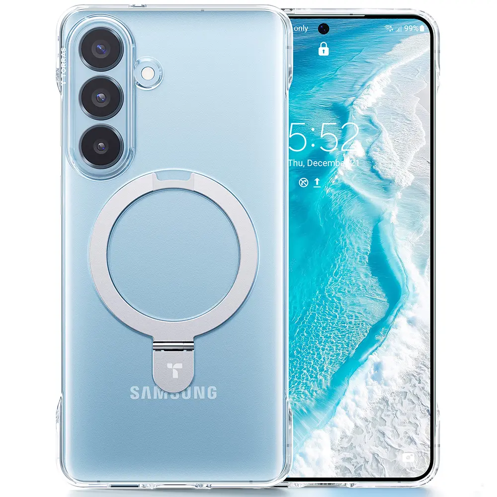 Torras Ostand Slim Series pro Samsung Galaxy S26průhledný