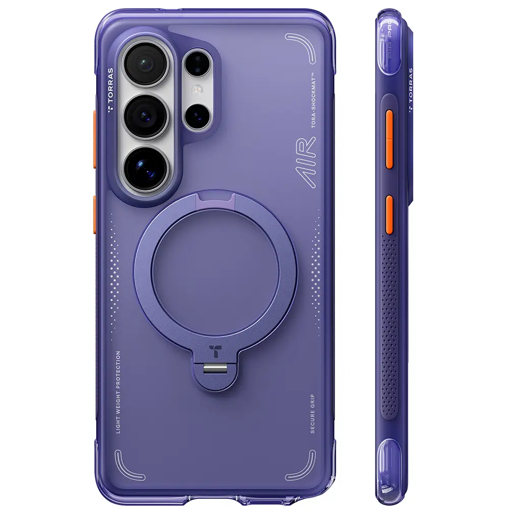 Torras Ostand Spin Air series pro Samsung Galaxy S26 Ultratmavě fialová