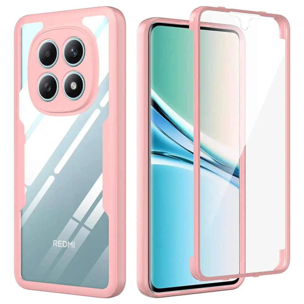 Techsuit - 360° ochranné pouzdro ColorVerse s ochrannou fólií pro Xiaomi Redmi Note 15 5G / Poco M8 5G - růžová