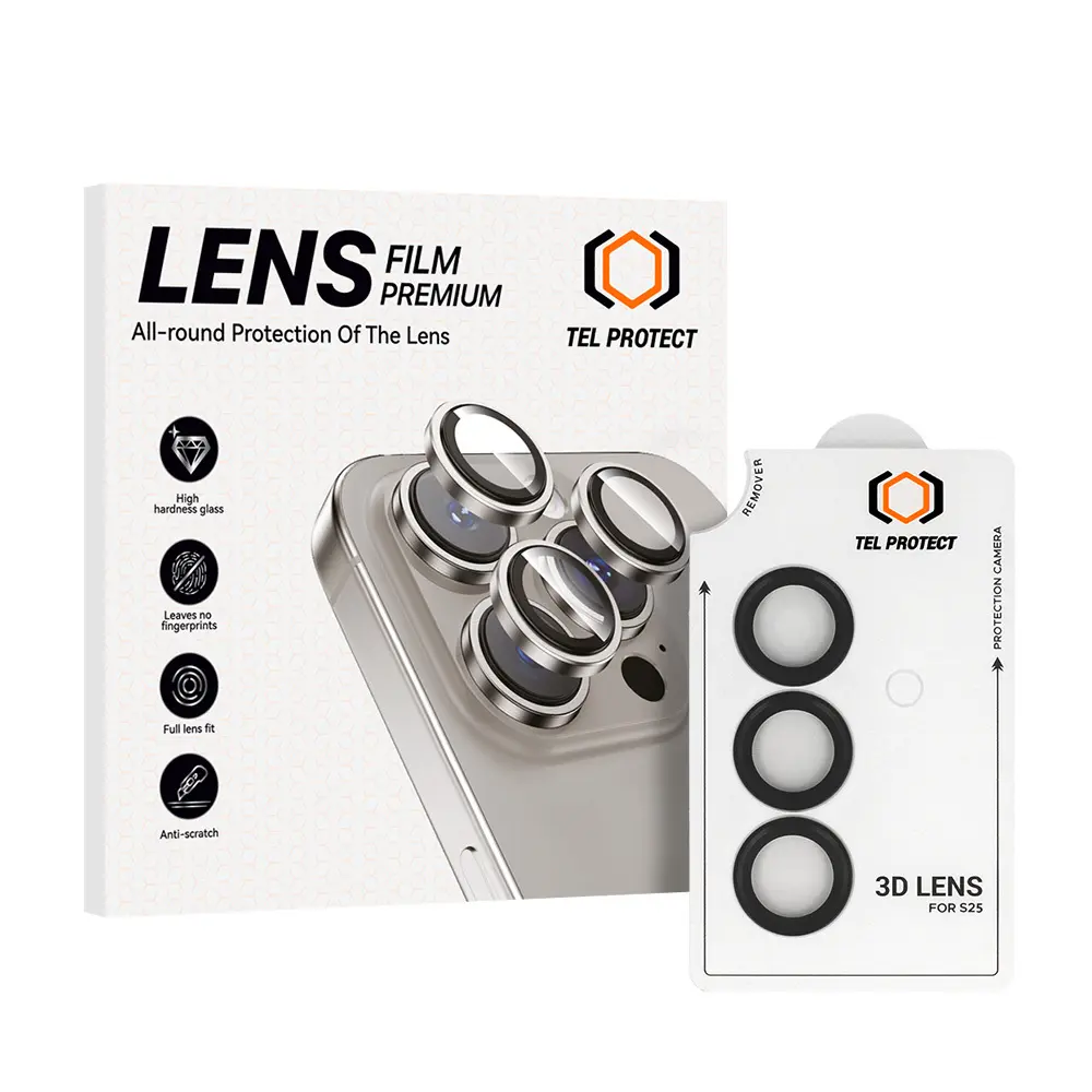 Tvrzené sklo Tel Protect 3D Lens na fotoaparát pro Samsung Galaxy S26 Plus černé