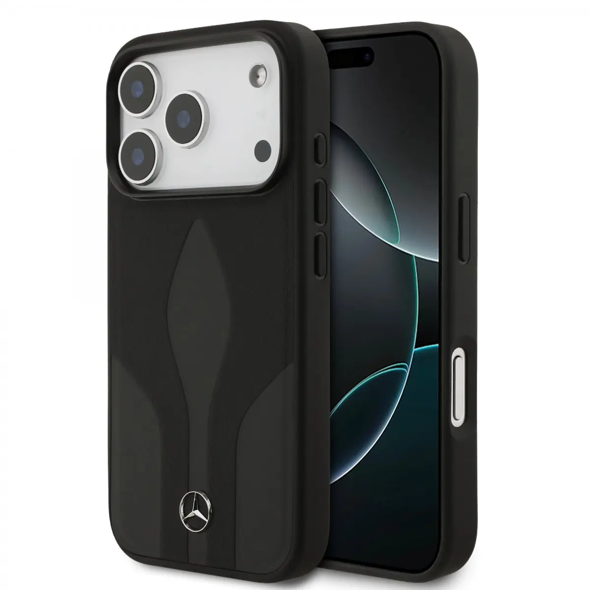 Zadní kryt Mercedes Leather The Move MagSafe pro iPhone 17 Pro Black