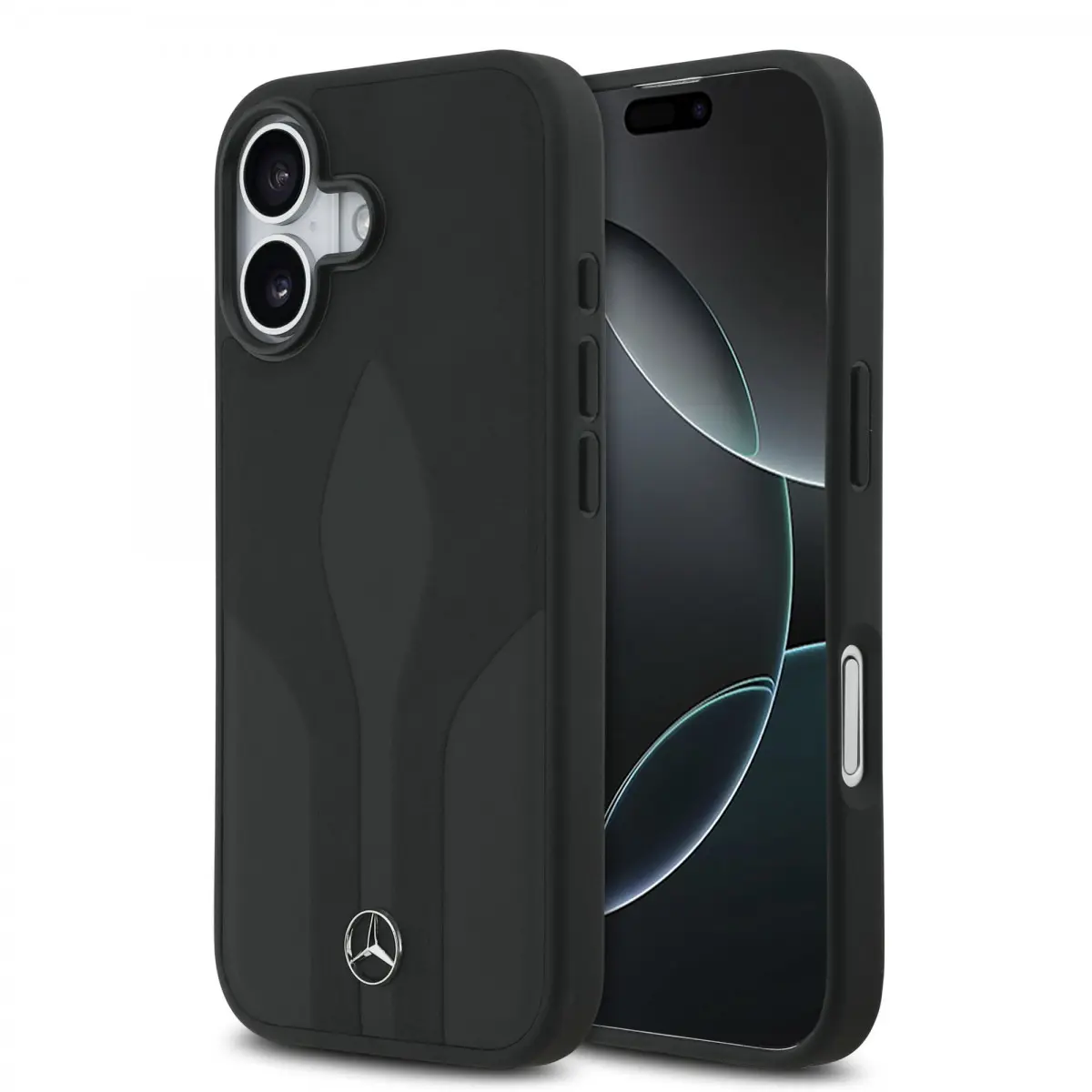Zadní kryt Mercedes Leather The Move MagSafe pro iPhone 17 Black