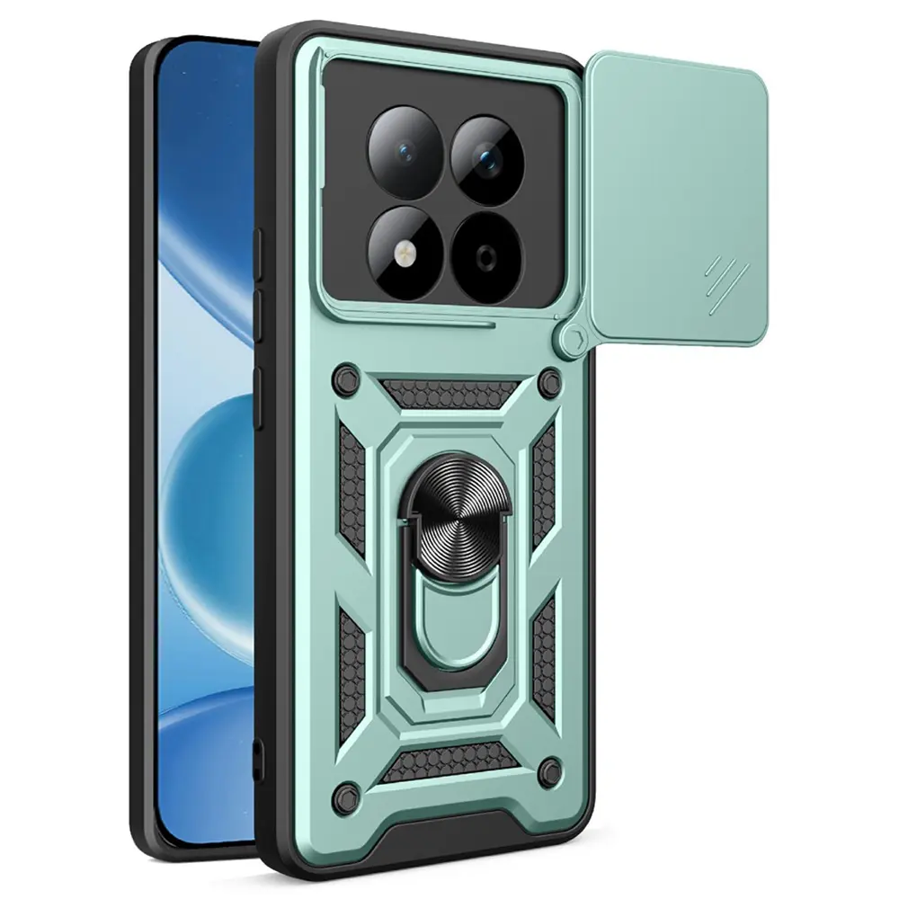 Techsuit - CamShield Series pouzdro s posuvným krytem fotoaparátu pro Xiaomi Redmi Note 15 Pro 5G - zelené