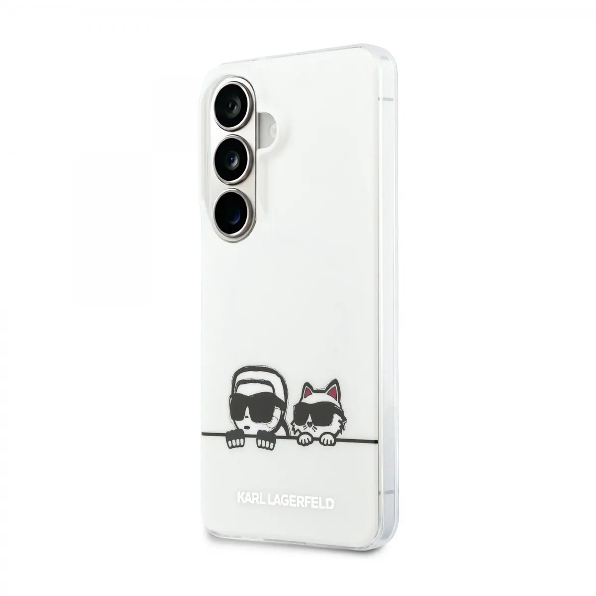 Zadní kryt Karl Lagerfeld IML K&amp;CH Peekaboo Logo Magnetic pro Samsung Galaxy S26+ bílý