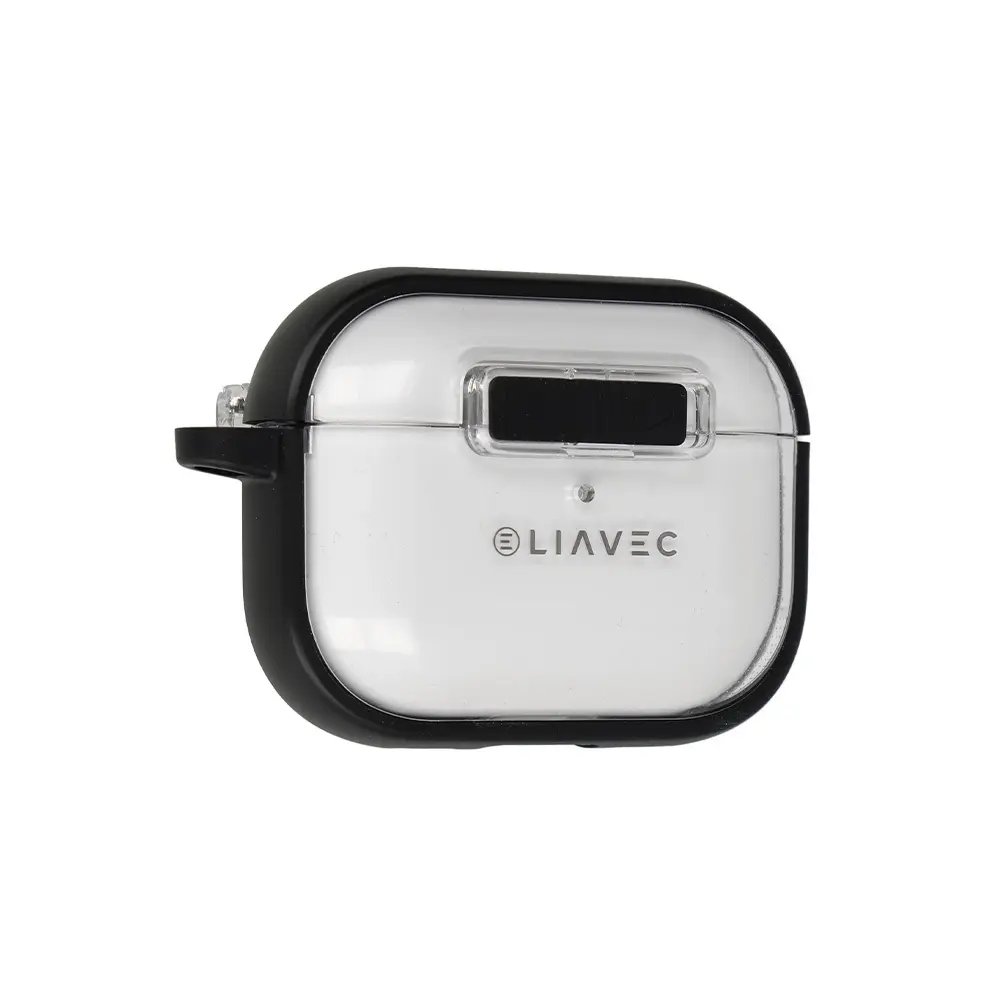 Pouzdro Liavec SlideLock pro Apple AirPods Pro 3 transparent-black