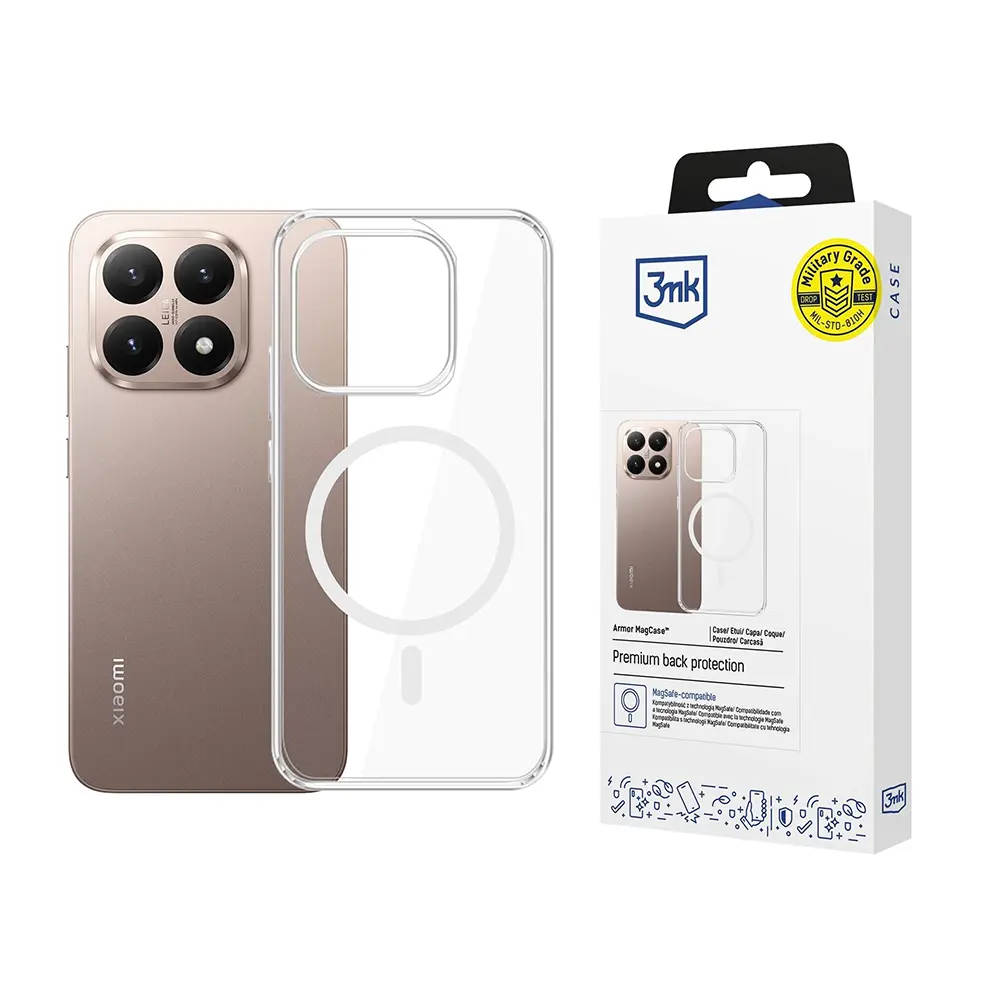 3mk - Odolný kryt Armor MagCase - Xiaomi 15T - Průhledná