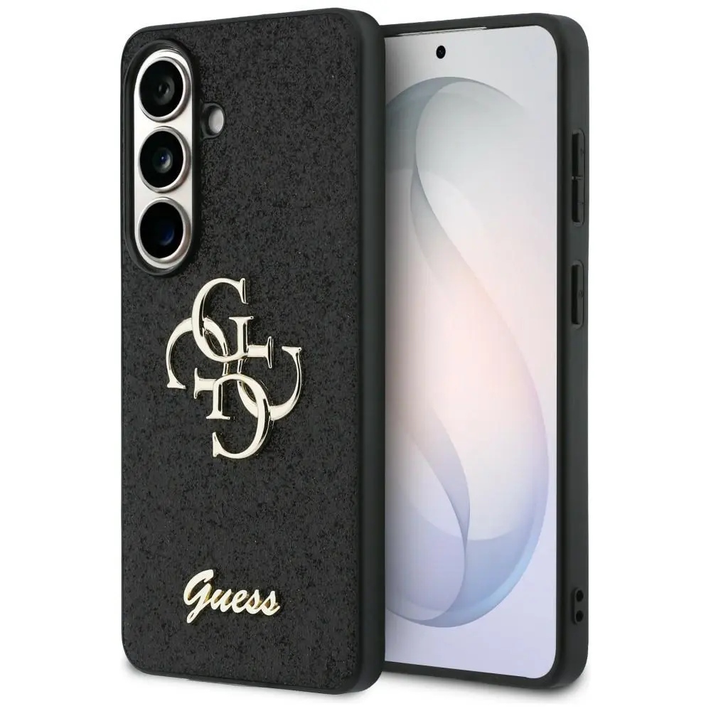 Guess - Pevný kryt Fixed Glitter Big 4G Metal Logo (GUHCS26SHG4SGK) - Samsung Galaxy S26 - Černá