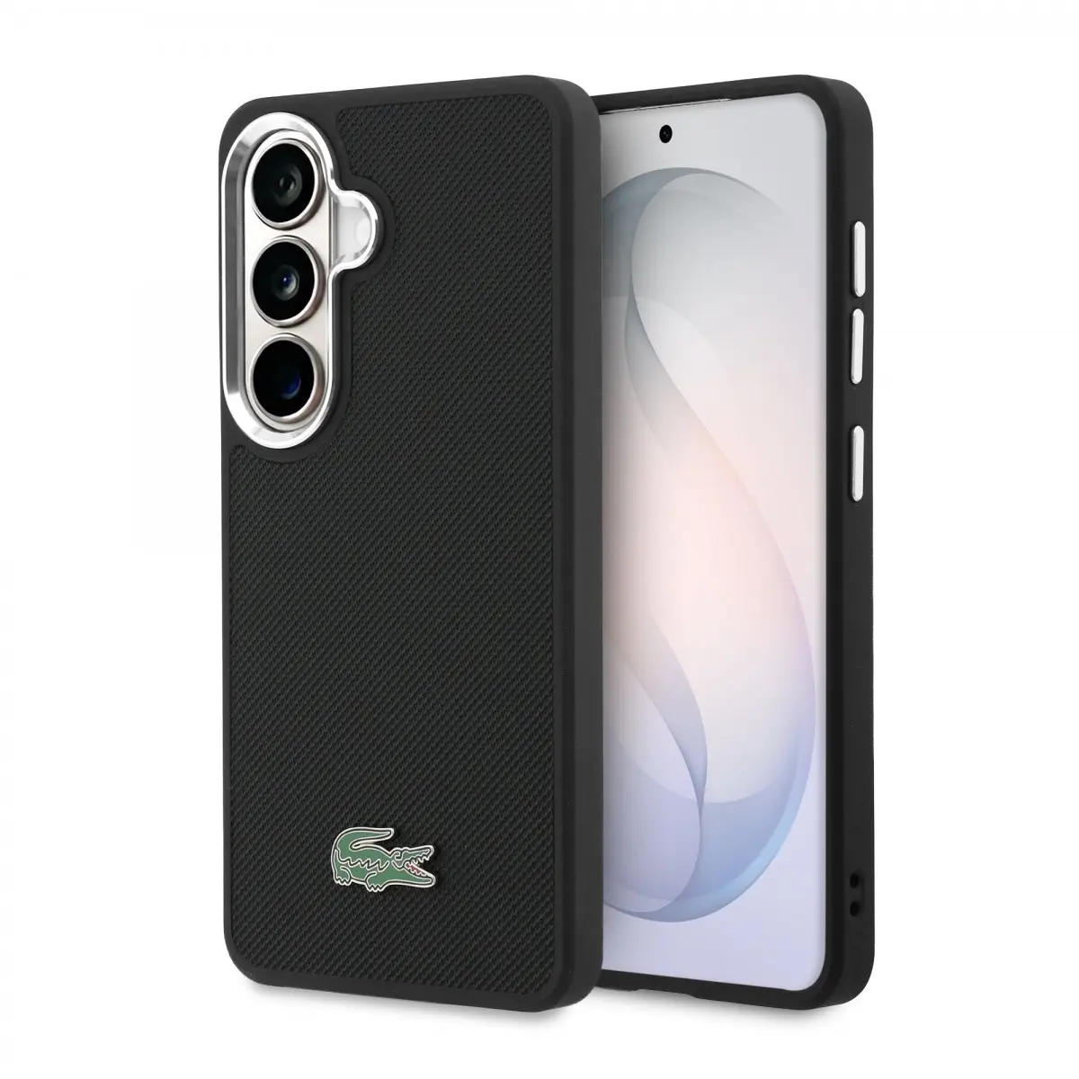 Zadní kryt Lacoste Petit Pique Metal Logo Magnetic pro Samsung Galaxy S26 černý