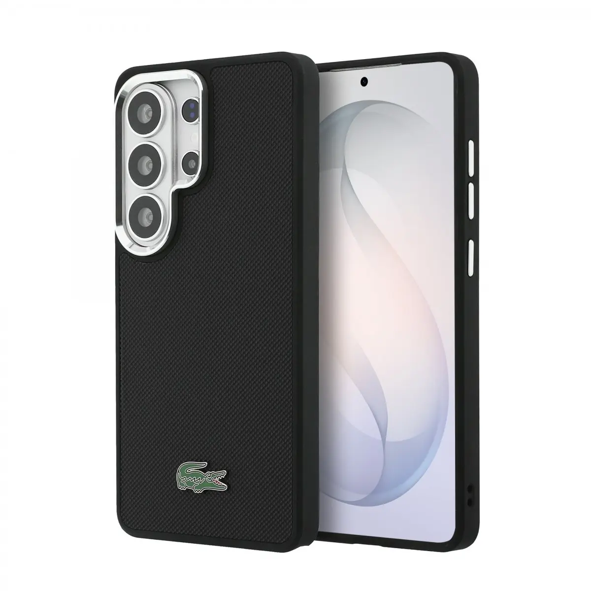 Zadní kryt Lacoste Petit Pique Metal Logo Magnetic pro Samsung Galaxy S26 Ultra černý