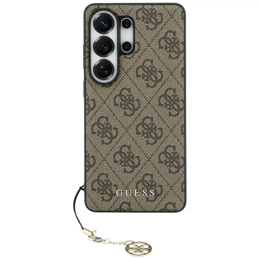 Guess - Kryt Hardcase 4G Classic Logo Charm (GUHMS26LGF4GBR) - Samsung Galaxy S26 Ultra - hnědý