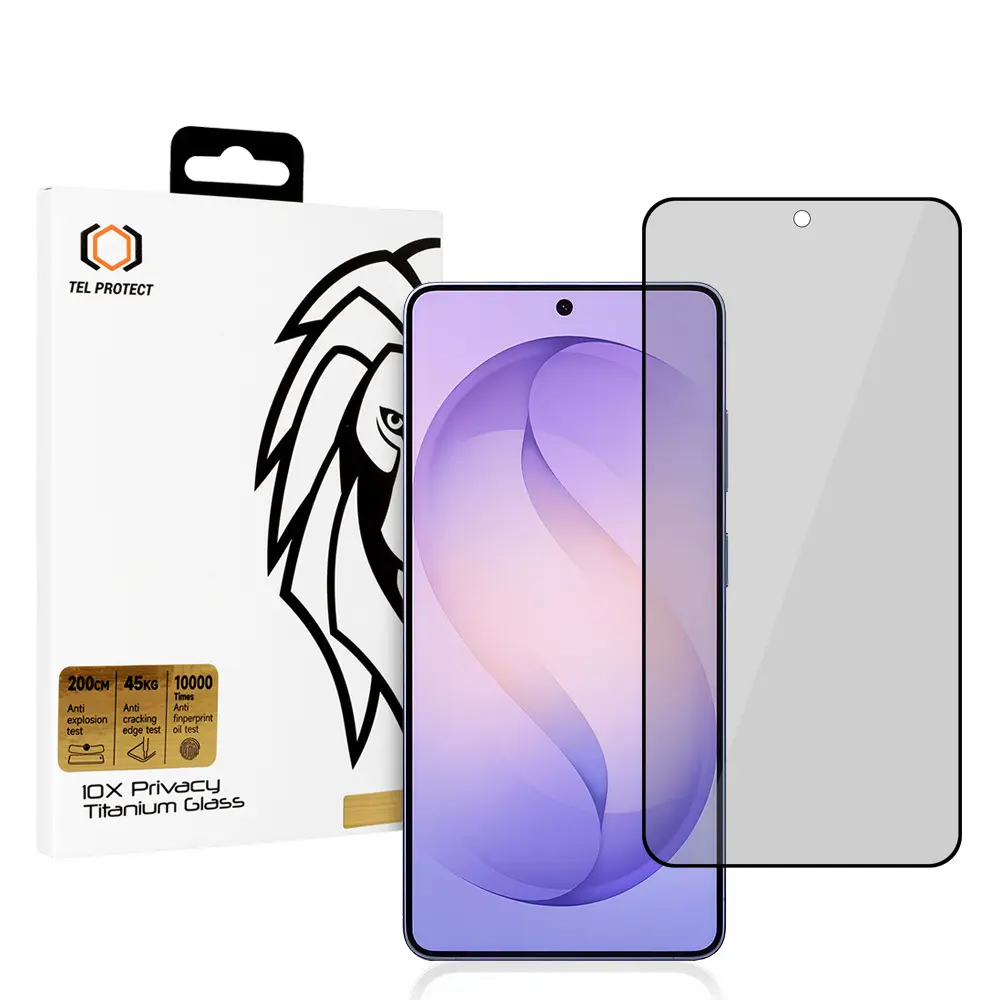 Privátní tvrzené sklo Tel Protect 10X Privacy Titanium pro Samsung Galaxy S26 Ultra