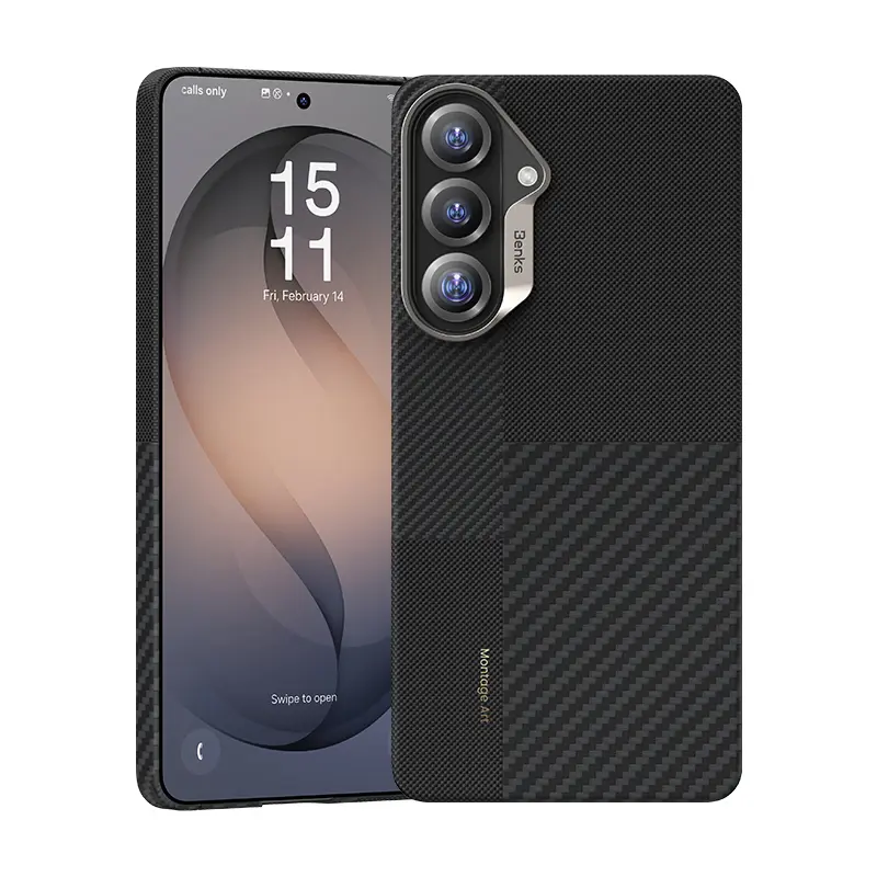 Kryt Benks Montage Magnetic Armor Air Kevlar s kovovým rámečkem 600D+1500D (F049) pro Samsung Galaxy S26 Plus černý