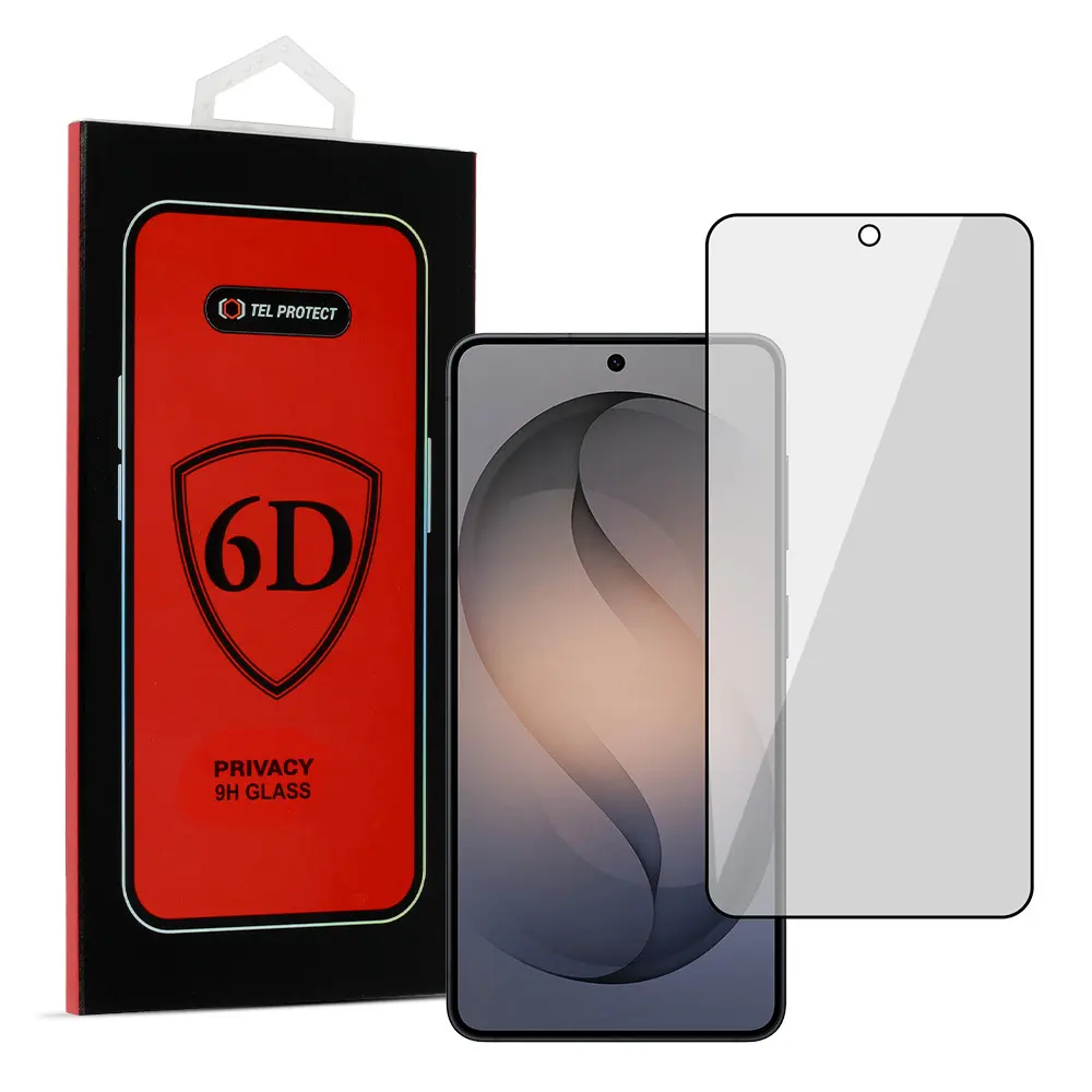 Ochranné tvrzené sklo Tel Protect Full Glue 6D Privacy pro Samsung Galaxy S26 černý