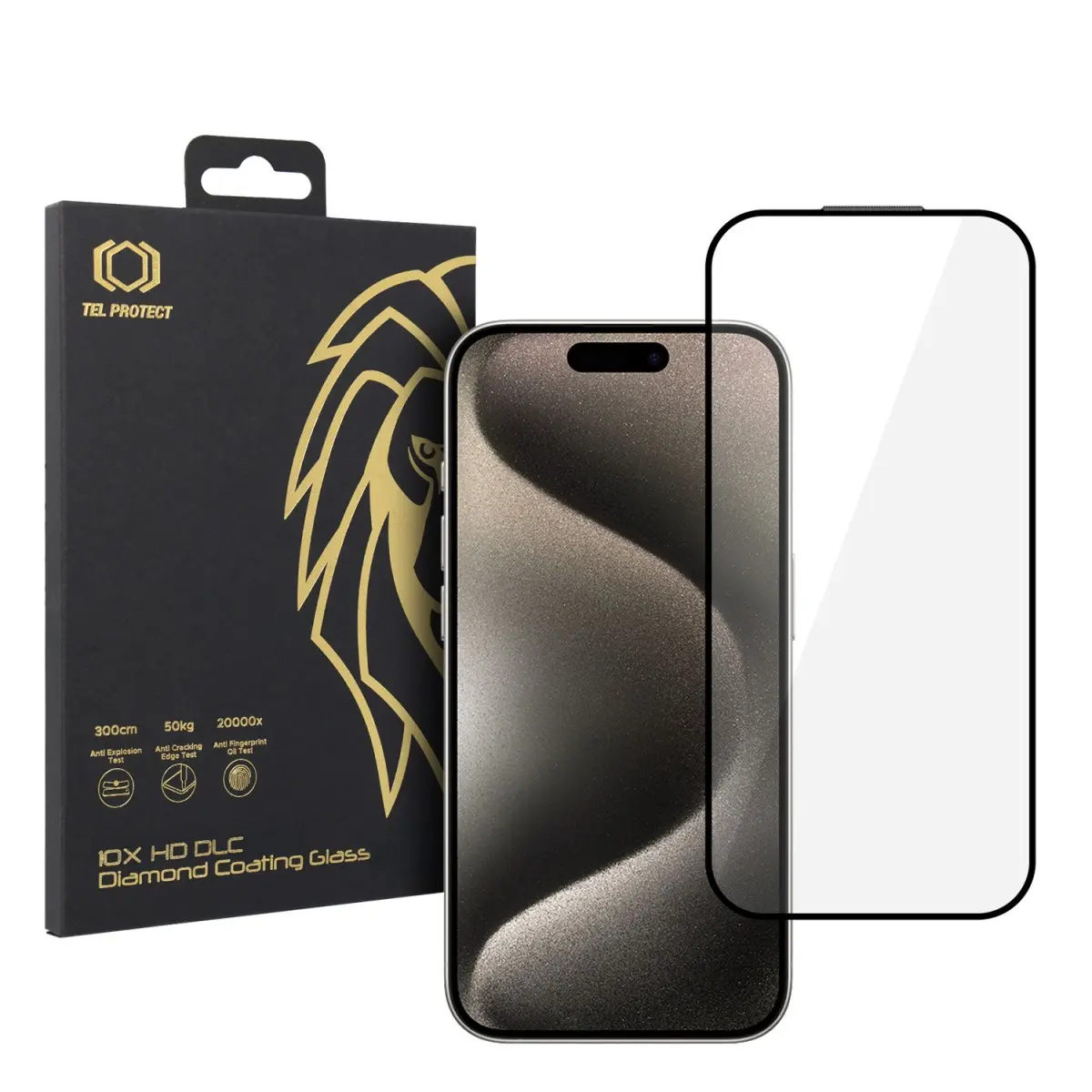 Tvrzené sklo Tel Protect 10X HD DLC s diamantovou vrstvou pro iPhone 15 Pro Max