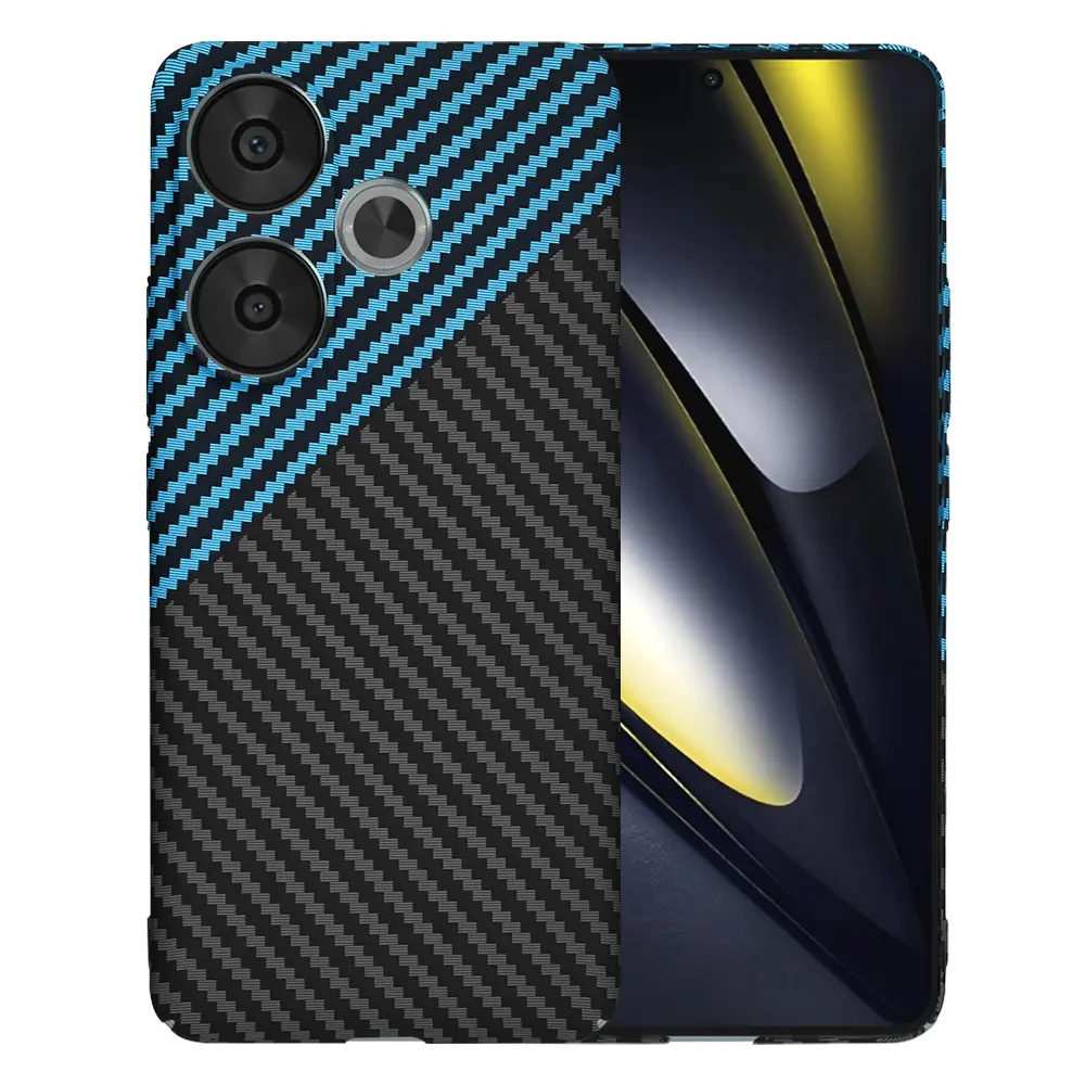 Kryt Techsuit - Carbonite FiberShell - Xiaomi Poco F6 Modrý