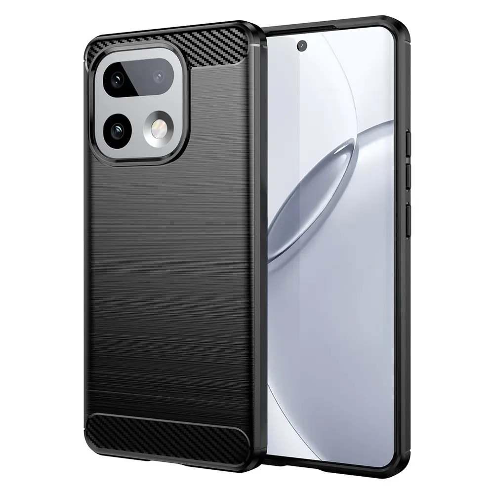 Kryt Techsuit Carbon Silicone - Realme 16 Pro+ černý