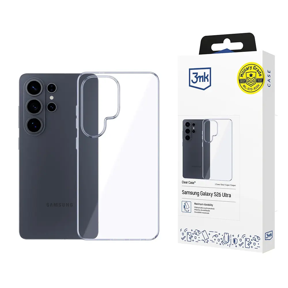 Kryt 3mk Clear Case - Samsung Galaxy S26 Ultra průhledný