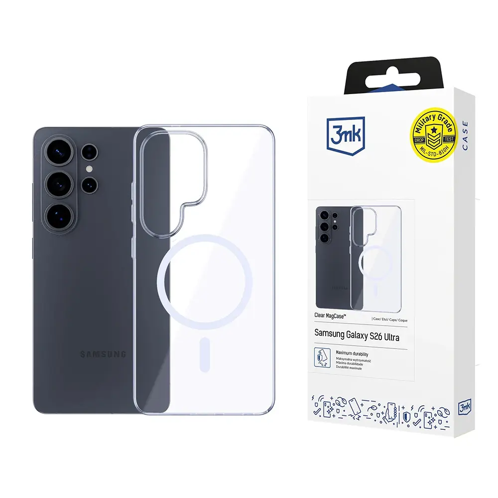 3mk ochranný kryt Clear MagCase pro Samsung Galaxy S26 Ultra