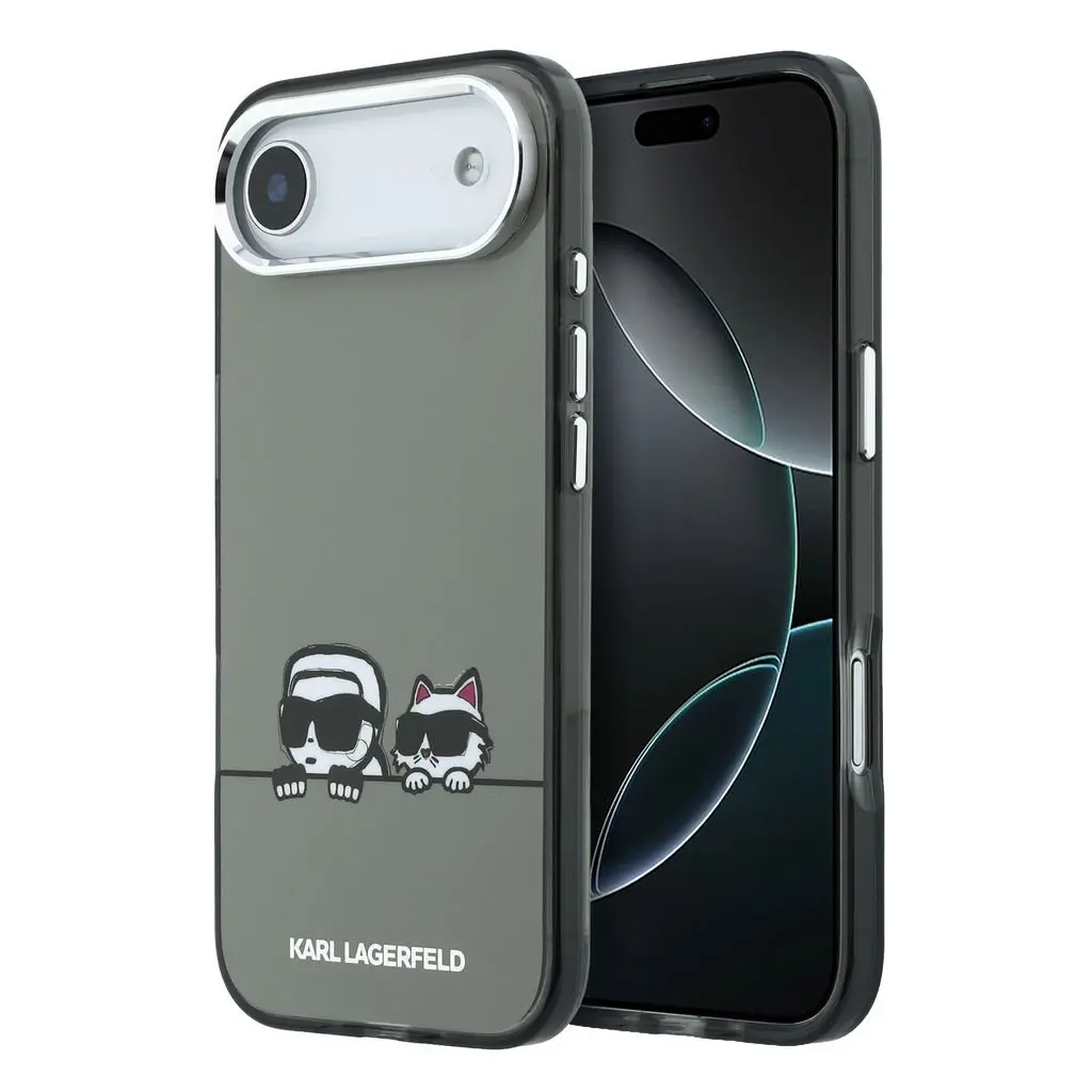 Zadní kryt Karl Lagerfeld IML K&amp;CH Heads Logo MagSafe pro iPhone Air černý