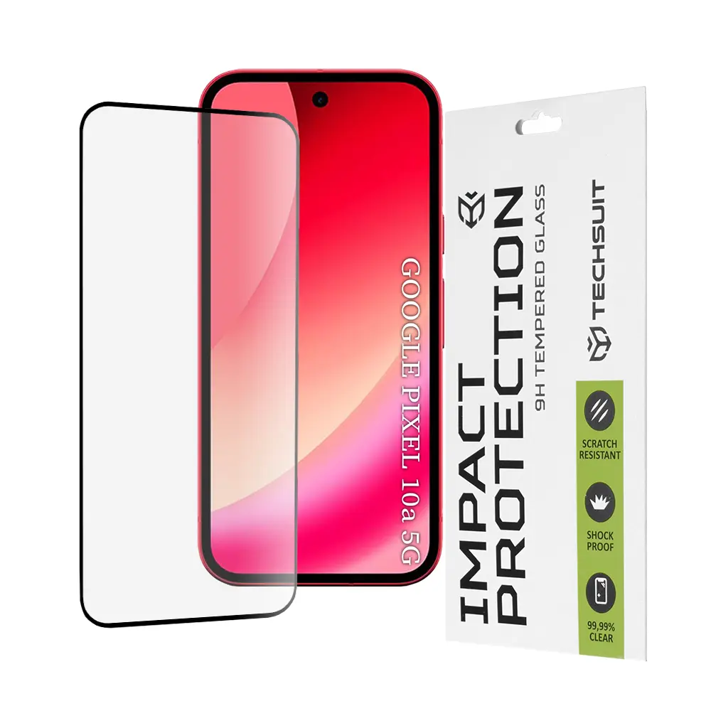 Tvrzené sklo Techsuit 111D Full Cover / Full Glue - Google Pixel 10a Černé