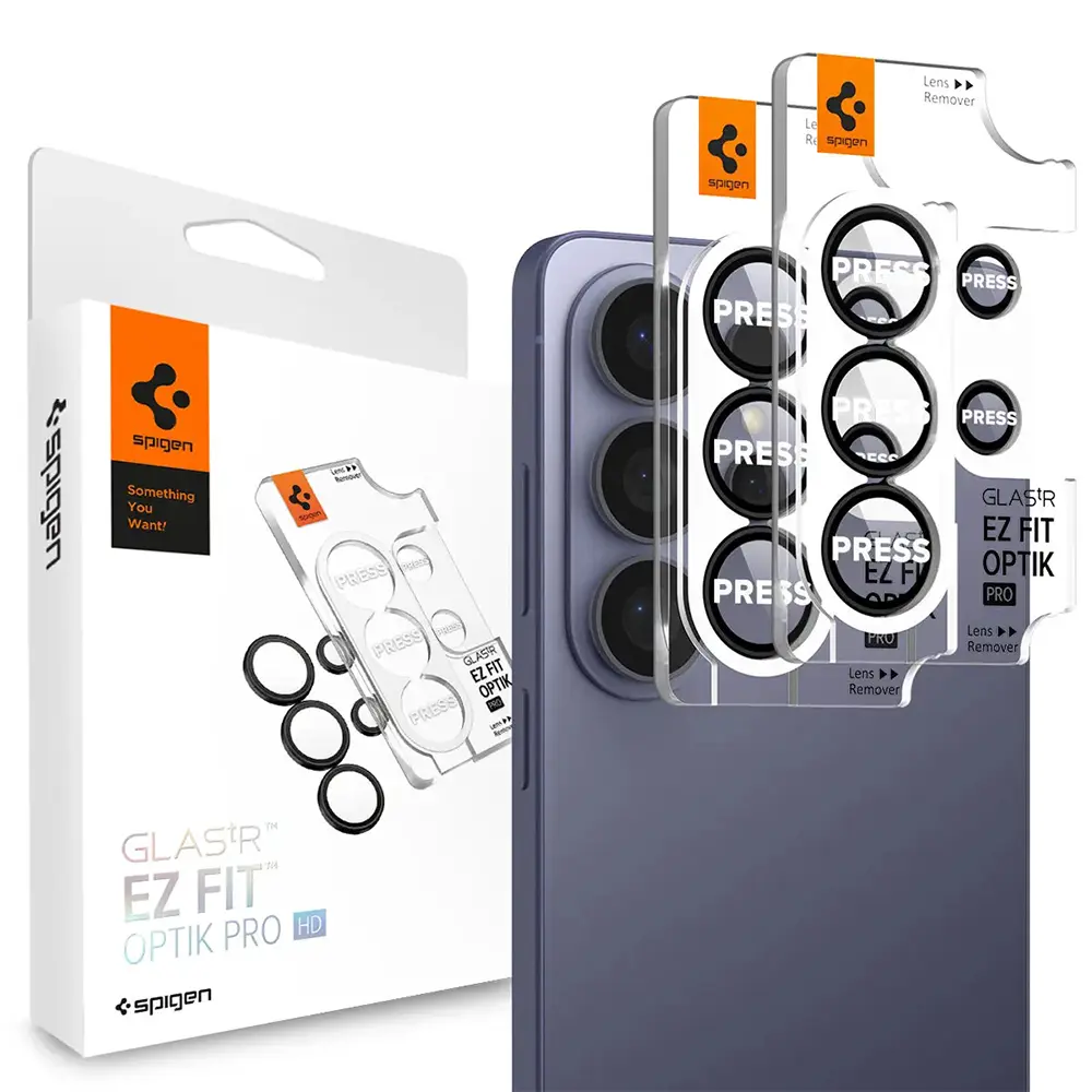 Spigen Optik.TR Ez Fit ochrana fotoaparátu, 2 kusy, Samsung Galaxy S26 Ultra, černá