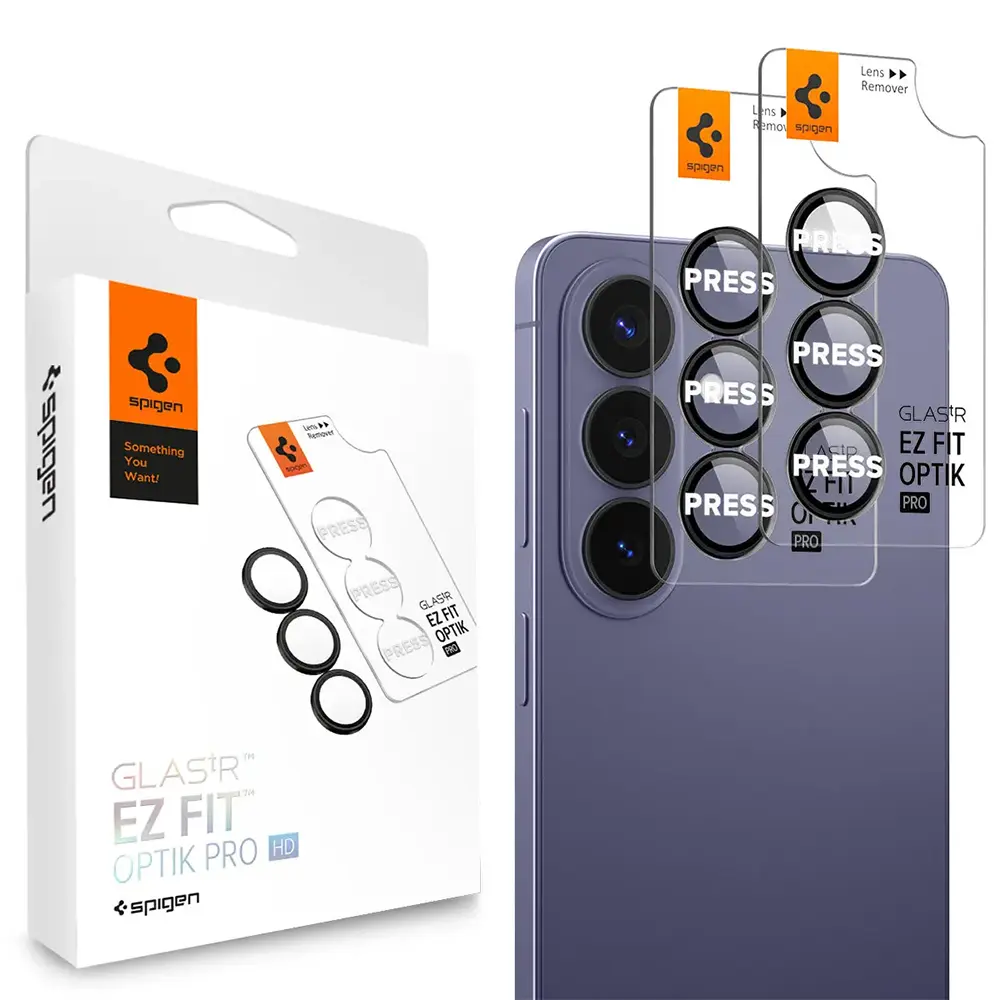 Tvrzené sklo na fotoaparát Spigen - (2 pack) Optik.tR EZ Fit Pro HD Camera Glass (AGL11088) - Samsung Galaxy S26 Plus černé