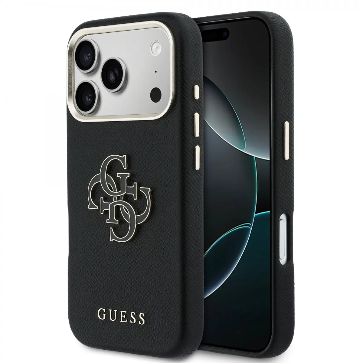 Guess - pevné pouzdro Resin Logo (GUHCP17X5PS4RGGK) - iPhone 17 Pro Max - černá