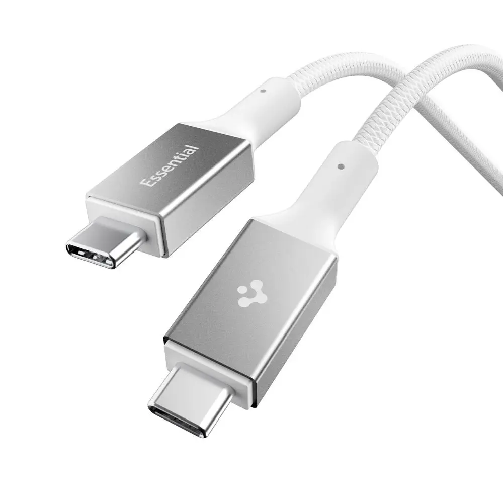 Kabel Spigen - Data Cable Essential EB10015CC (ACA10420) - Fast Charging, Type-C, 100W, 5Gbps, E-Marker Chip, 1.5m Bílý
