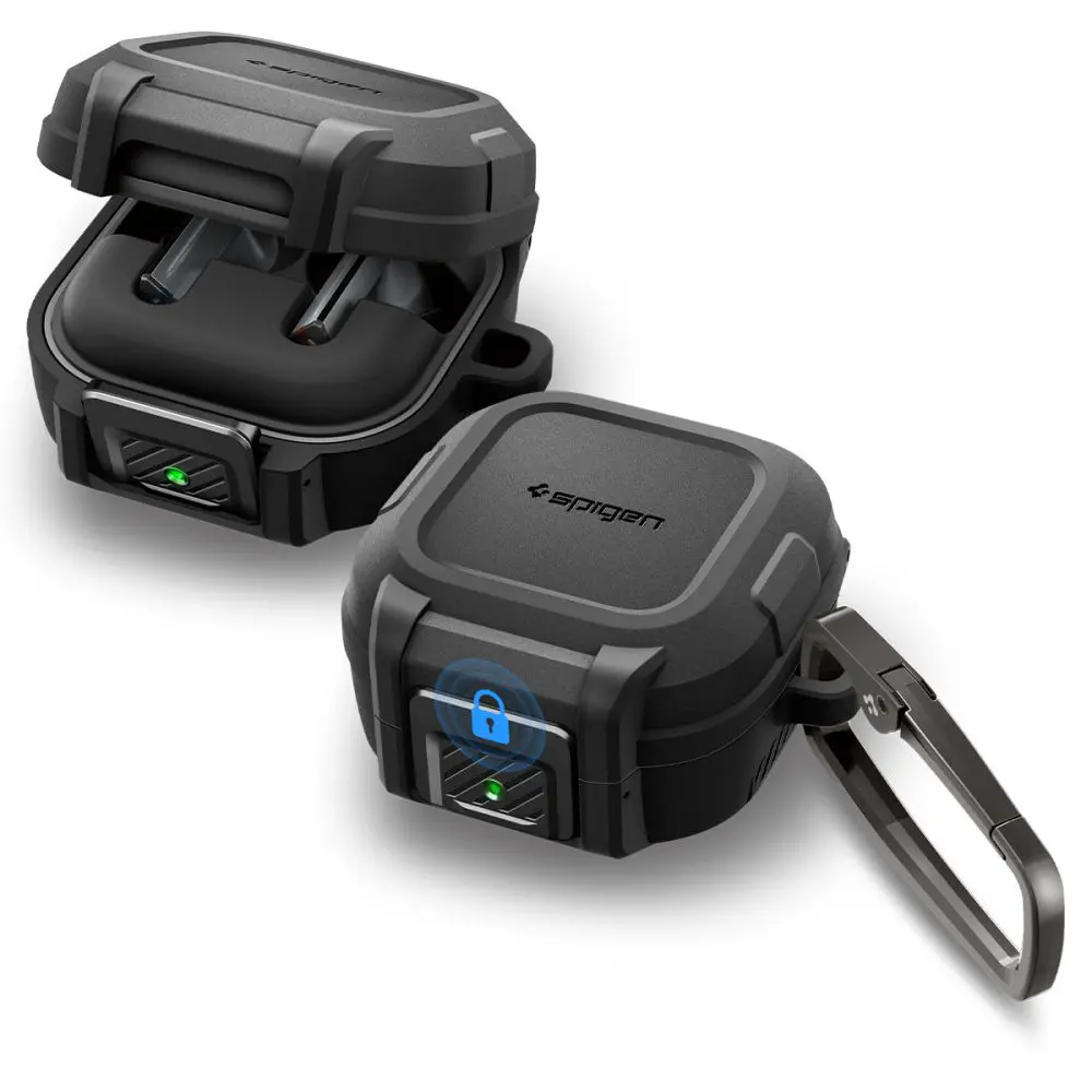 Kryt Spigen - Lock Fit (ACS11202) - Samsung Galaxy Buds 4 / Buds 4 Pro Matný černý