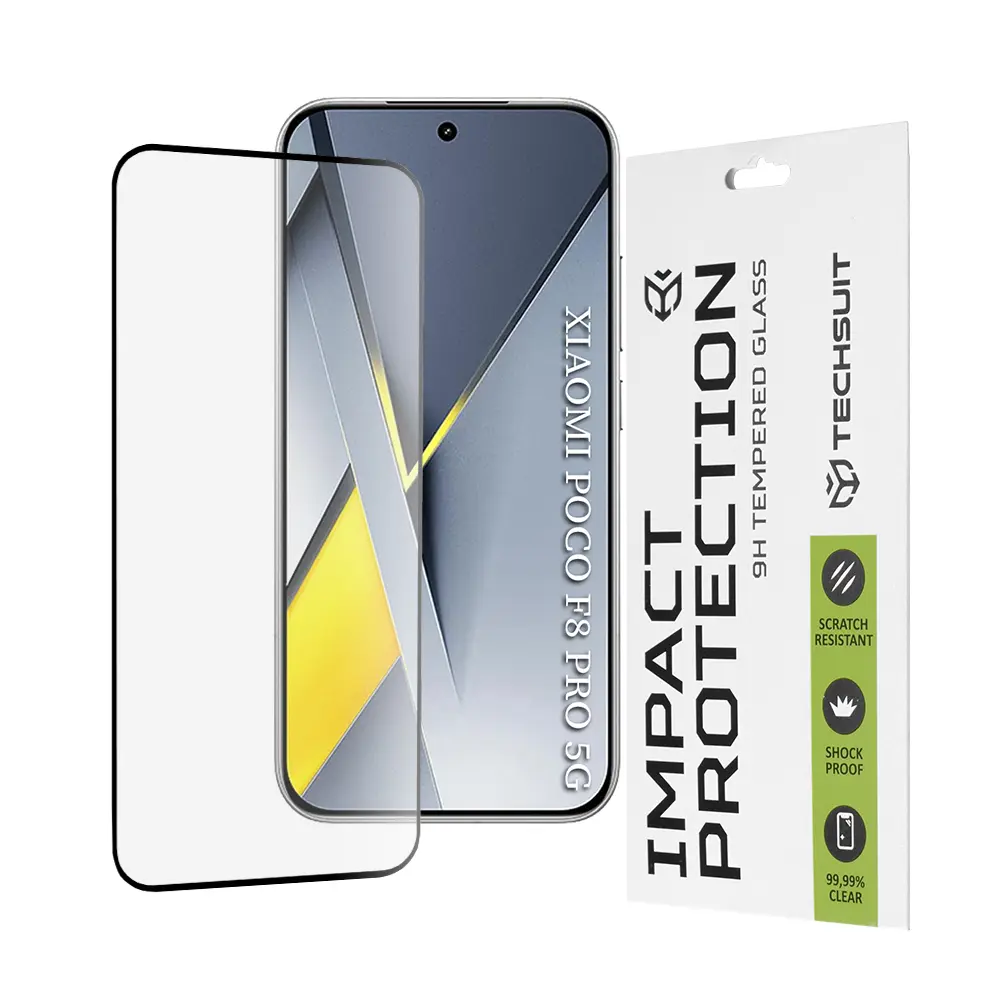 Tvrzené sklo Techsuit 111D Full Cover / Full Glue pro Xiaomi Poco F8 Pro černé