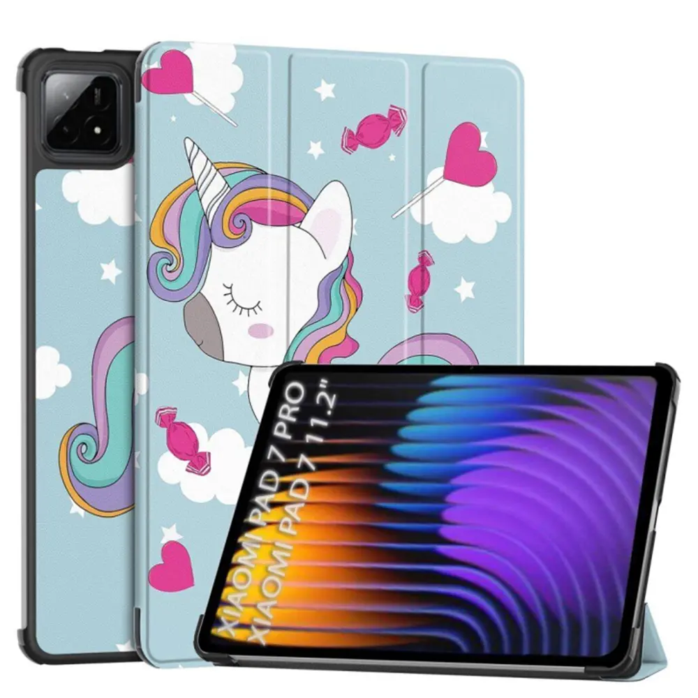 Pouzdro Techsuit FoldPro pro Xiaomi Pad 7 / 7 Pro / 8 / 8 Pro s motivem Unicorn