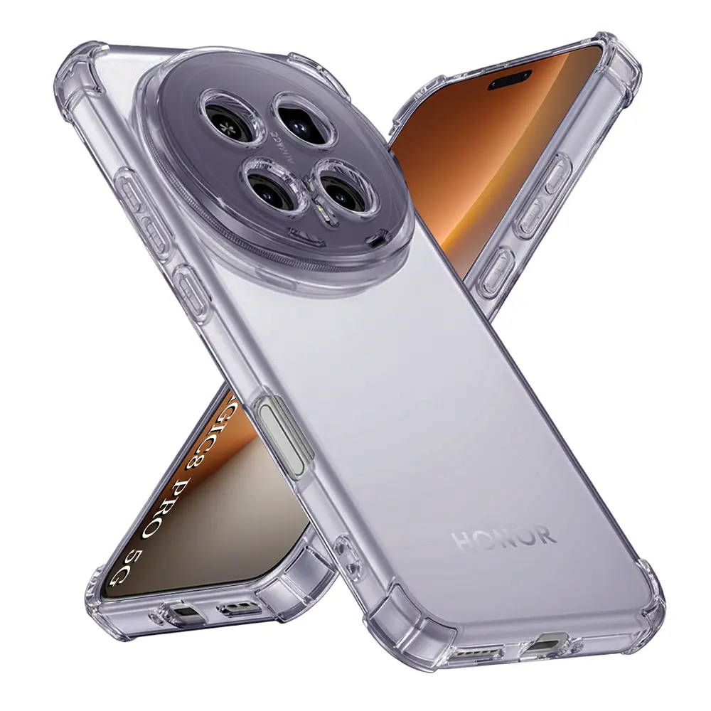 Kryt Techsuit Shockproof Clear Silicone na Honor Magic8 Pro kouřově černý