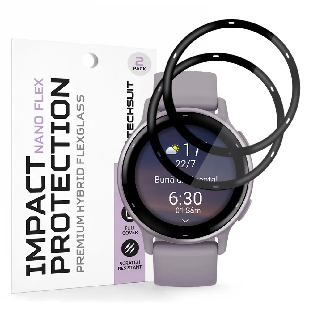 Techsuit Nano Flex, Garmin vivoactive 5, 2 kusy, černé