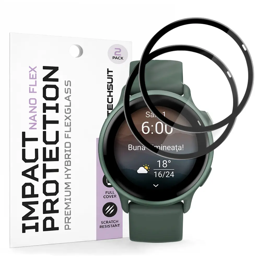 Techsuit Nano Flex, Garmin vivoactive 6, 2 kusy, černé