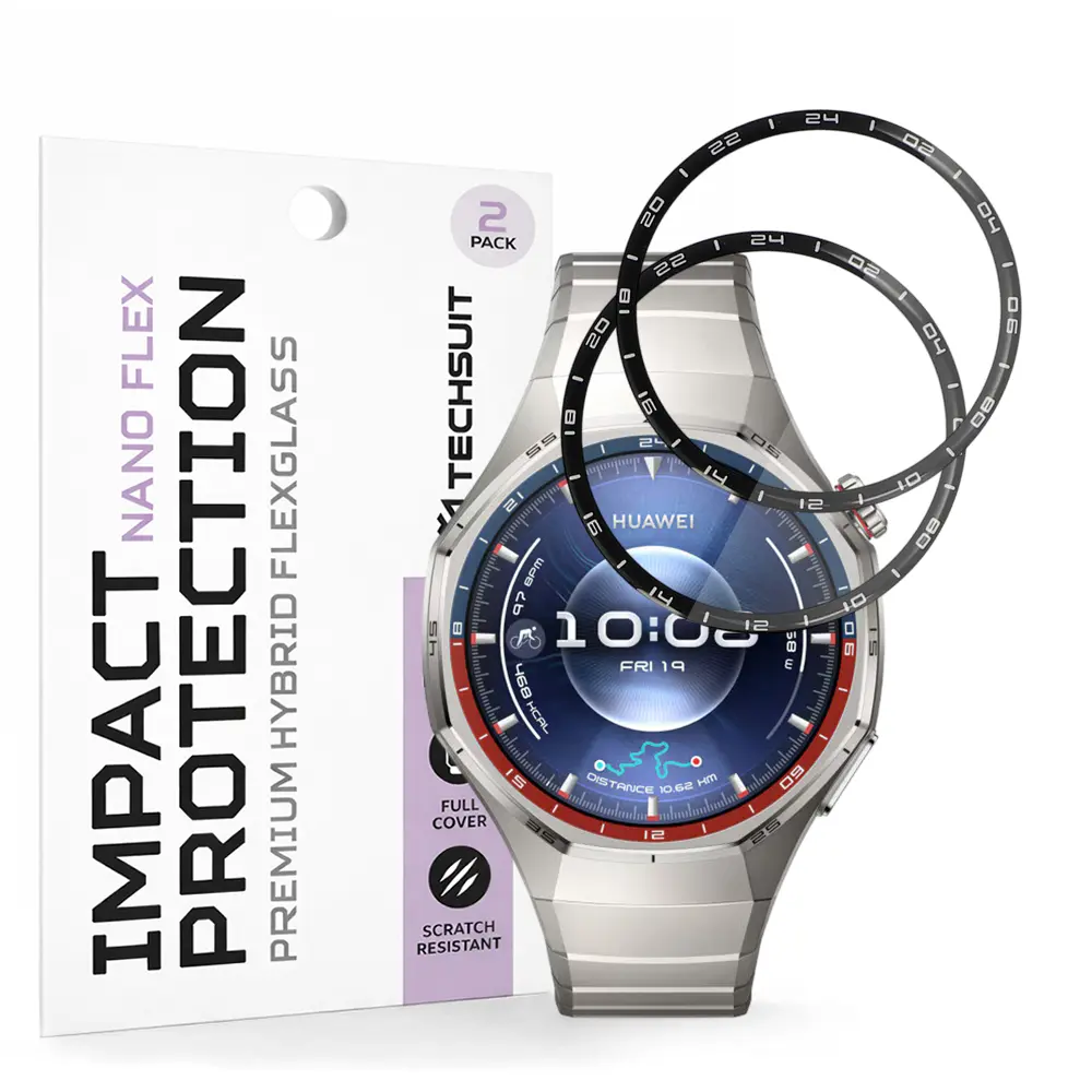 Techsuit Nano Flex, Huawei Watch GT 6 Pro, 2 kusy, černé