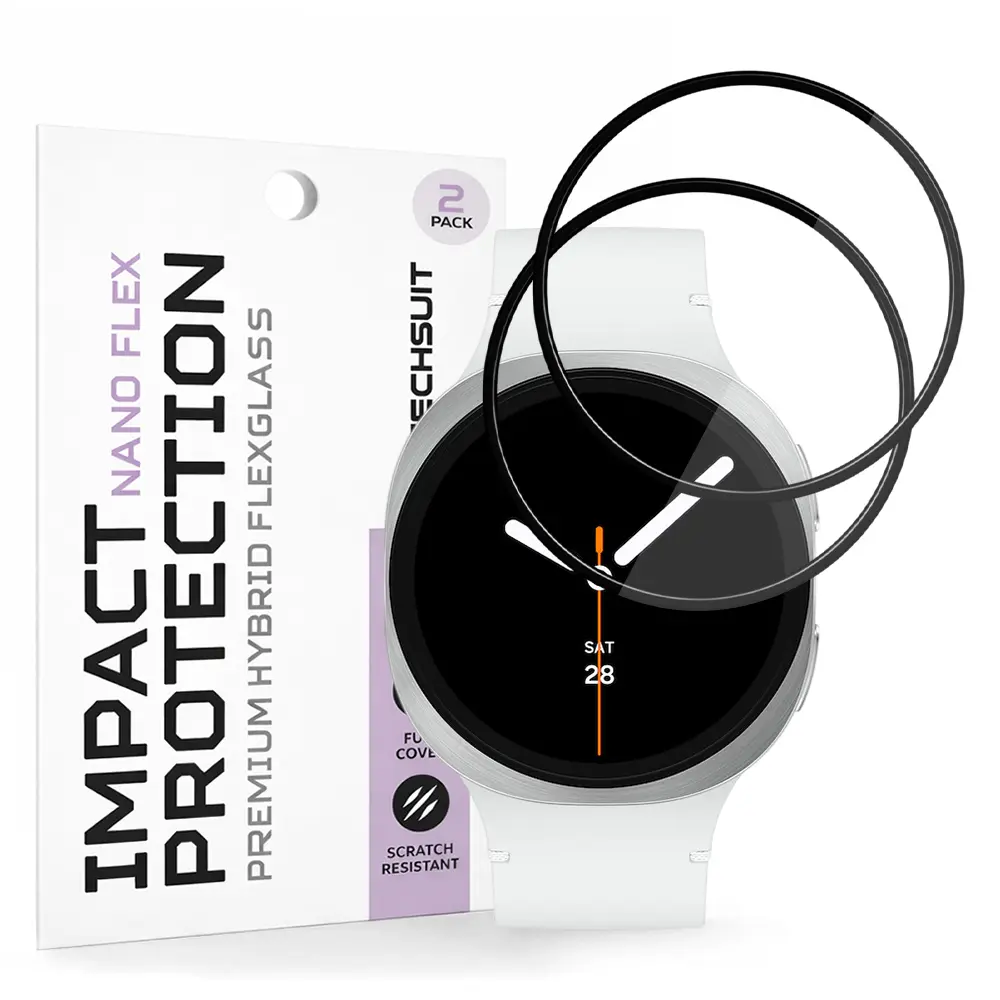 Fólie Techsuit Nano Flex (2 pack) Samsung Galaxy Watch8 44mm černá