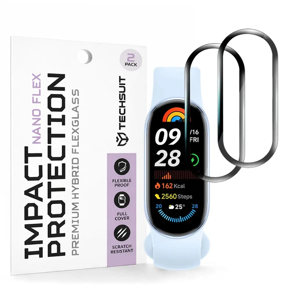 Fólie Techsuit Nano Flex (2 pack) Xiaomi Mi Band 9 / 9 NFC černá