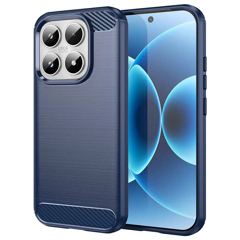 Kryt Techsuit Carbon Silicone Xiaomi 17 modrý