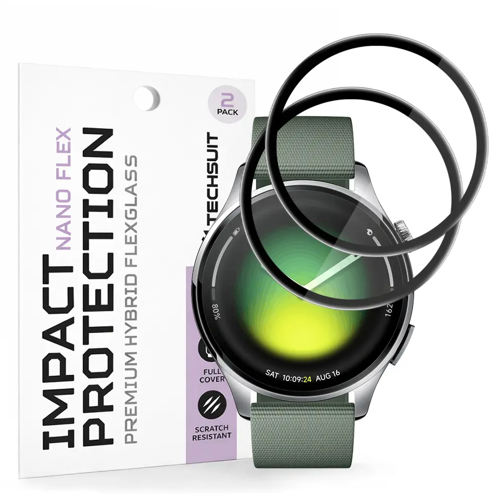 Ochranná fólie Techsuit Nano Flex 2 pack Xiaomi Watch 5 47mm černá